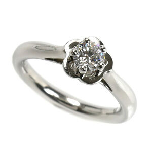 CHANEL Authentic Silver Diamond Ring